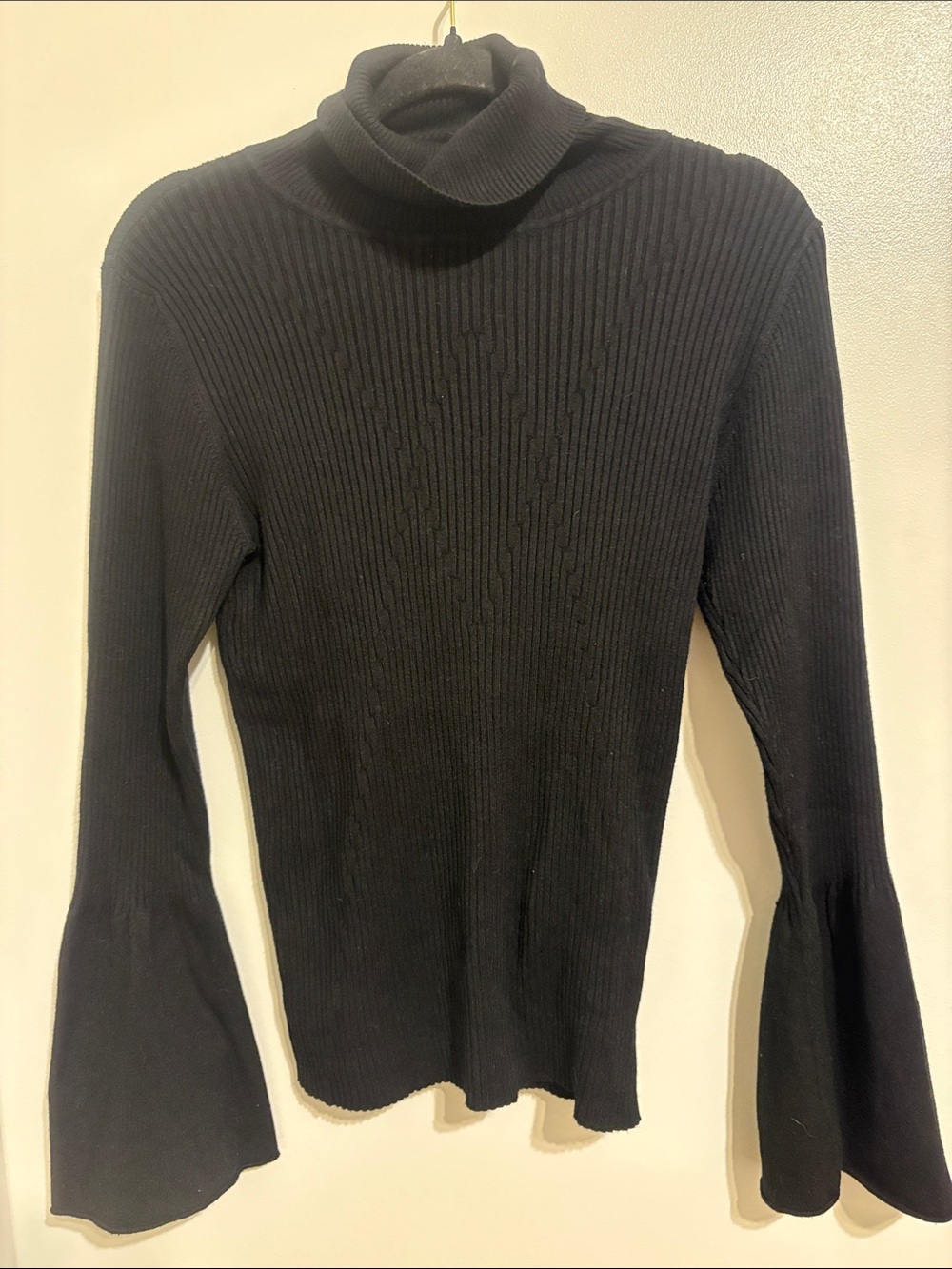 Vero Moda Black Ribbed Turtleneck Cowl Sweater